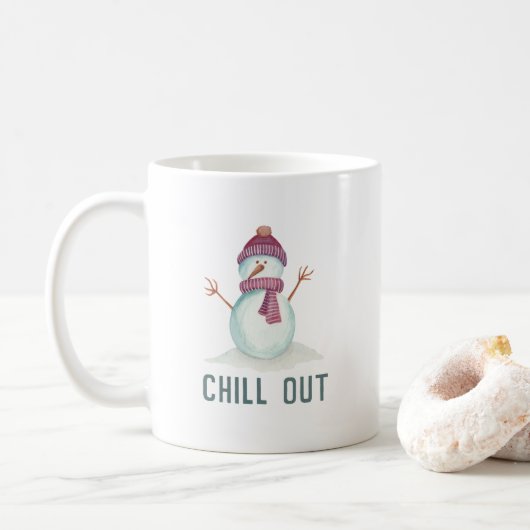 ヴィンテージスタイルの冬のクリスマス コーヒーマグカップ (ドーナツ)