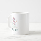 ヴィンテージスタイルの冬のクリスマス コーヒーマグカップ (正面左)