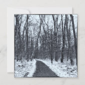 ヴィンテージスタイルの冬のハイキングトレイルの写真 ノートカード (正面)