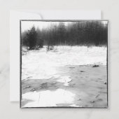 ヴィンテージスタイルの冬の写真 凍ったボグ ノートカード (正面)