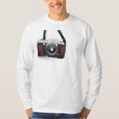 ヴィンテージスタイルの古いカメラ Tシャツ (正面)