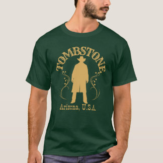ヴィンテージスタイルの墓石「アリゾナのタフなカウボーイ」 Tシャツ