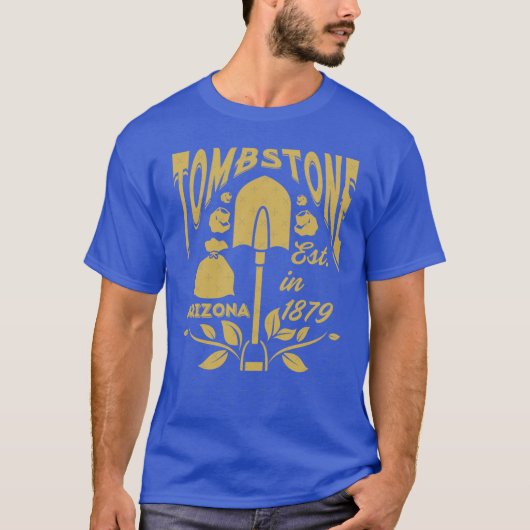ヴィンテージスタイルの墓石 アリゾナ アメリカ 歴史的 Tシャツ (正面)