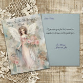 ヴィンテージスタイルの天使のグリーティングカード カード
