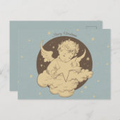 ヴィンテージスタイルの天使 ポストカード (正面/裏面)