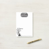 ヴィンテージスタイルの学校の心理学者のメモ ポストイット (デスク上)