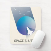 ヴィンテージスタイルの宇宙アート スペースシャトル マウスパッド (マウス)