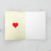 ヴィンテージスタイルの少年と少女が踊るバレンタインカード サンキューカード (内部)