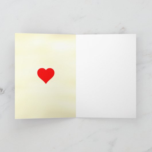 ヴィンテージスタイルの少年と少女が踊るバレンタインカード サンキューカード (内部)