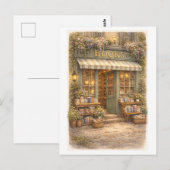 ヴィンテージスタイルの書店 ポストカード (正面/裏面)
