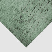 ヴィンテージスタイルの緑の背景での手書き 薄葉紙 (詳細)
