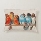 ヴィンテージスタイルの羽 アクセントクッション (裏面)