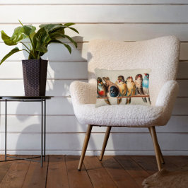 ヴィンテージスタイルの羽 アクセントクッション