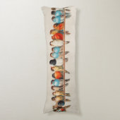 ヴィンテージスタイルの羽 ボディピロー (正面縦)