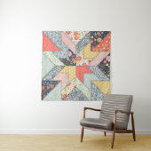 ヴィンテージスタイルの背景パターン。パッチワーク12 タペストリー (インサイチュ(横))