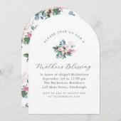 ヴィンテージスタイルの花のクリスチャン母親の祝福 招待状 (正面/裏面)