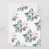 ヴィンテージスタイルの花のクリスチャン母親の祝福 招待状 (裏面)