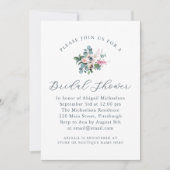 ヴィンテージスタイルの花束 ブライダルシャワー招待状 案内状 (正面)