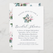 ヴィンテージスタイルの花束 ブライダルシャワー招待状 案内状 (正面/裏面)