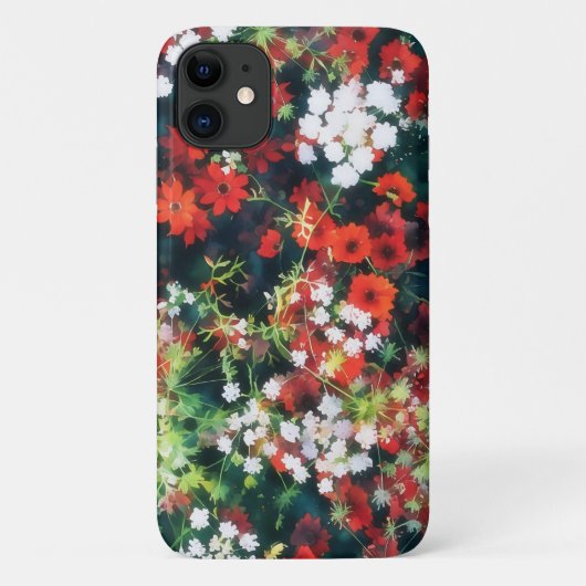 ヴィンテージスタイルの花柄アート携帯ケース Case-Mate iPhoneケース (裏面)