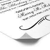 ヴィンテージスタイルの花飾りシグネチャーカクテル ポスター (角)