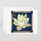 ヴィンテージスタイルの蓮の花の写真ポストカード ポストカード (正面/裏面)