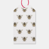 ヴィンテージスタイルの蜂が描かれた蜂蜜ラベル ギフトタグ (裏面)