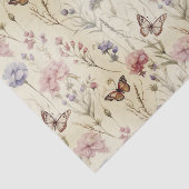 ヴィンテージスタイルの蝶と花のデコパージュ 薄葉紙 (詳細)