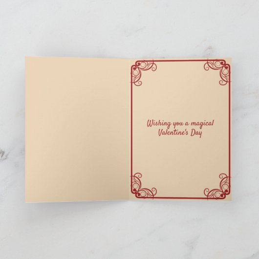 ヴィンテージスタイルの解剖学的なハート 面白いバレンタイン カード (内部)