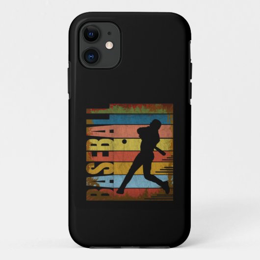 ヴィンテージスタイルの野球 Case-Mate iPhoneケース (裏面)