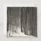 ヴィンテージスタイルの雪に覆われた森 ノートカード (正面)
