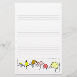 ヴィンテージスタイルの食品イラストステーショナリー 便箋