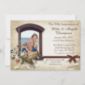 ヴィンテージスタイルの50周年招待状 招待状 (正面)