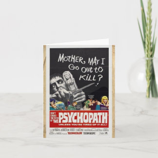 ヴィンテージスタイルの「お母さん、外に行ってもいい？」ノートカード シーズンカード