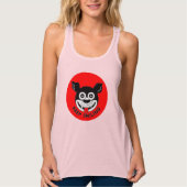 ヴィンテージスタイルの「ス保マイリング」ドッグロゴタンクの上部 タンクトップ (正面)