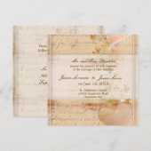 ヴィンテージスタイルの、昔風の結婚式招待状 招待状 (正面/裏面)