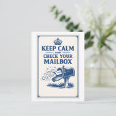 ヴィンテージスタイルの"Keep Calm"ポスト ポストカード (スタンド正面)