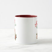 ヴィンテージスタイルは甘いクリスマスケーキを持っている マグカップ (中央)