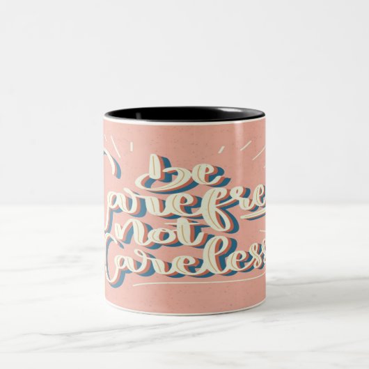 ヴィンテージスタイルやる気を起こさせるレタリングマグ ツートーンマグカップ (中央)