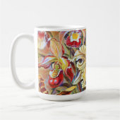 ヴィンテージスタイルゆり花花柄マグカップ コーヒーマグカップ (左)