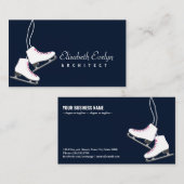 ヴィンテージスタイルアイススケートinホワイトyu87 名刺 (正面/裏面)