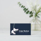 ヴィンテージスタイルアイススケートin白h768 名刺 (スタンド正面)