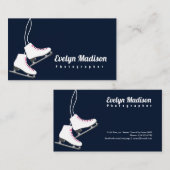 ヴィンテージスタイルアイススケートin白h768 名刺 (正面/裏面)