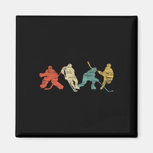 ヴィンテージスタイルアイスホッケー マグネット (正面)