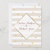 ヴィンテージスタイルアイボリーホワイトピンクチョウ結婚ズ 招待状 (裏面)