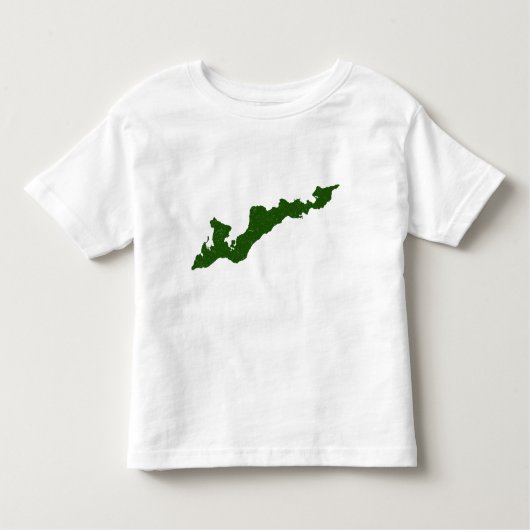 ヴィンテージスタイルアイランドロゴシャツ – 緑 トドラーTシャツ (正面)