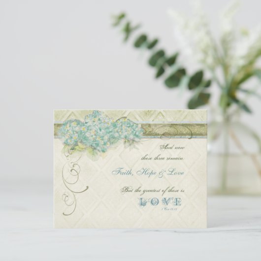 ヴィンテージスタイルアクアフローラアジダニアスワールダマスク 出欠カード (スタンド正面)