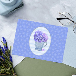 ヴィンテージスタイルアジサイ大フォント誕生日カード カード