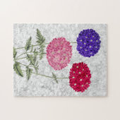 ヴィンテージスタイルアジサイ花パズル ジグソーパズル (横)