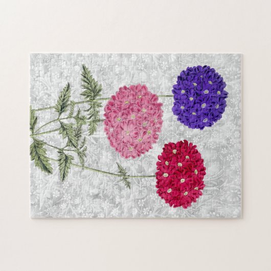 ヴィンテージスタイルアジサイ花パズル ジグソーパズル (横)